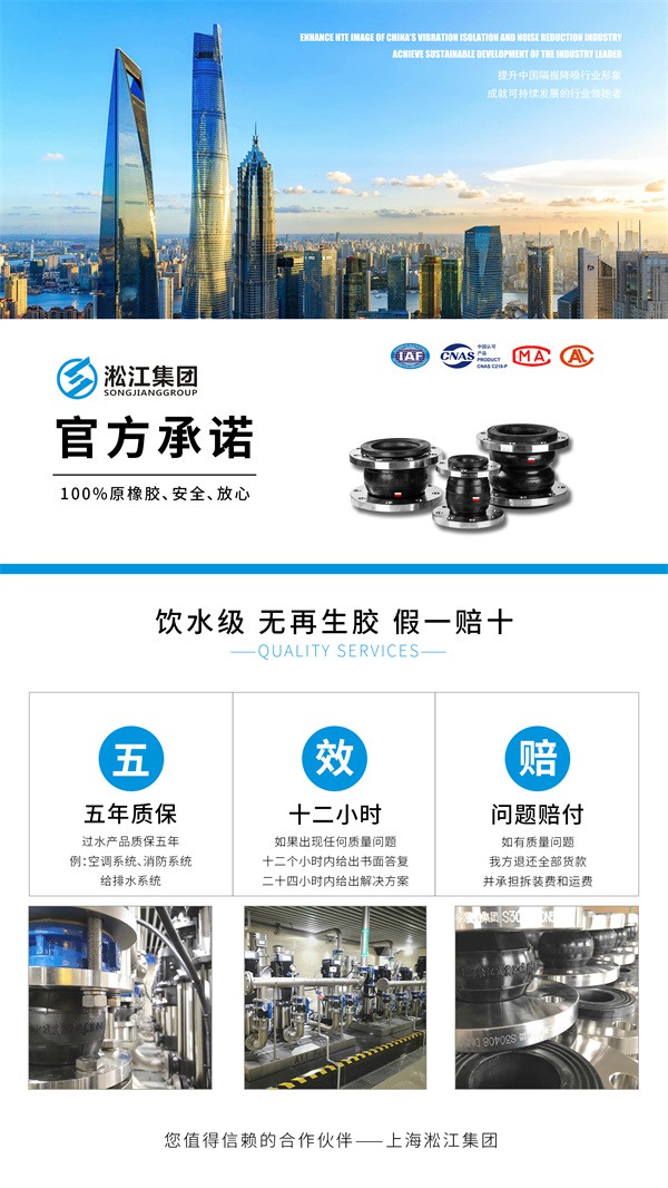 天津DW型 飲用水橡膠軟接頭 天津DW型 飲用水橡膠軟接頭